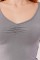 Geniş Yaka Gri Basic Body Bluz Geniş Yaka Gri Basic Body Bluz
