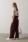 Kemerli Cargo Pantolon - Bordo Kemerli Cargo Pantolon - Bordo