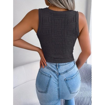 Kadın Askılı Bisiklet Yaka Güpüs Dekolteli Triko Crop Bluz Kadın Askılı Bisiklet Yaka Güpüs Dekolteli Triko Crop Bluz
