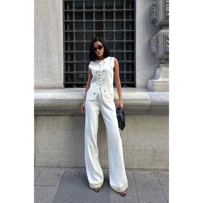 Paulo Gold Düğmeli Yelek Pantolon Takım 9976 Paulo Gold Düğmeli Yelek Pantolon Takım 9976