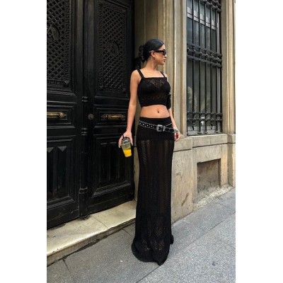 Kayla Dantel Desenli Crop Takım 9840 Kayla Dantel Desenli Crop Takım 9840