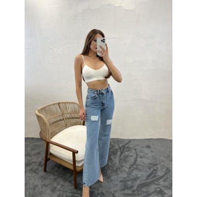 6373 DENİM SLIM PALAZZO FIT-MAVİ 6373 DENİM SLIM PALAZZO FIT-MAVİ