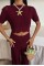 Triko Bluz Pantolon İkili Takım 10084-025 Triko Bluz Pantolon İkili Takım 10084-025