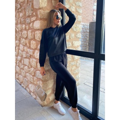 Kadın Uzun Kollu Kapüşonlu Oversize Sweat Ve Pantolon Ikili Takım Kadın Uzun Kollu Kapüşonlu Oversize Sweat Ve Pantolon Ikili Takım