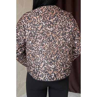 Leopar Leopar Desenli Kapitone Ceket Leopar Leopar Desenli Kapitone Ceket