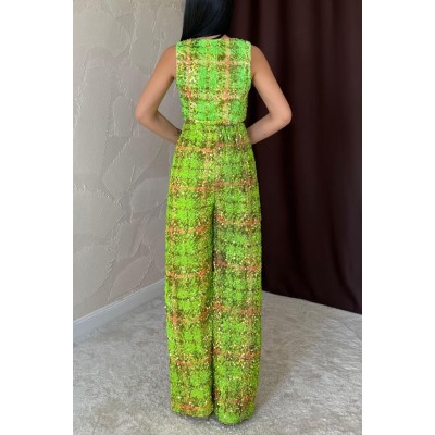 Yeşil Pullu Yelek Ve Pantolon Takım Yeşil Pullu Yelek Ve Pantolon Takım
