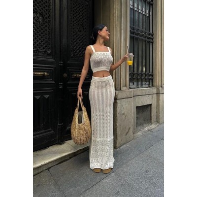 Kayla Dantel Desenli Crop Takım 9840 Kayla Dantel Desenli Crop Takım 9840