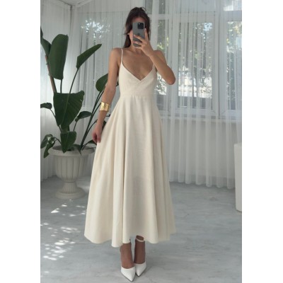 7073 ELBİSE-BEJ 7073 ELBİSE-BEJ