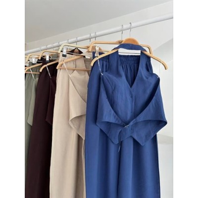 Halter Yaka Yelekli Modal Takım 10144 Halter Yaka Yelekli Modal Takım 10144