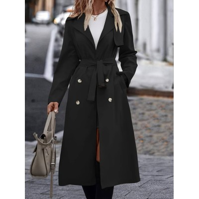 Kadın Uzun Kollu Yakalı önden Düğmeli Beli Kuşaklı Midi Gabardin Trençkot Kadın Uzun Kollu Yakalı önden Düğmeli Beli Kuşaklı Midi Gabardin Trençkot