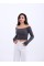 42241 TRİKO KAYIK YAKA CROP-ANTRASİT 42241 TRİKO KAYIK YAKA CROP-ANTRASİT