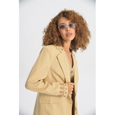 Leomie Nakışlı Blazer Ceket 6106 Leomie Nakışlı Blazer Ceket 6106