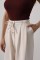 Pileli Bağcıklı Oversize Pantolon - Bej Pileli Bağcıklı Oversize Pantolon - Bej