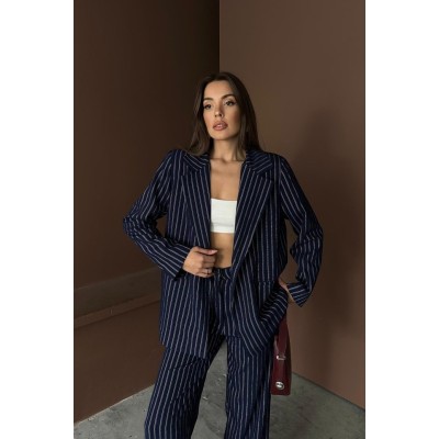 Lacivert Çizgili Ceket Ve Pantolon Takım Lacivert Çizgili Ceket Ve Pantolon Takım