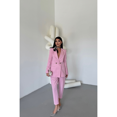 KETEN CEKET - PANTOLON TAKIM - Pembe KETEN CEKET - PANTOLON TAKIM - Pembe