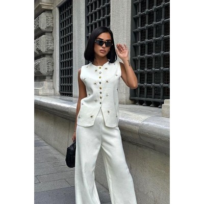 Paulo Gold Düğmeli Yelek Pantolon Takım 9976 Paulo Gold Düğmeli Yelek Pantolon Takım 9976