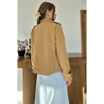 Camel Çift Katlı Kısa Ceket Camel Çift Katlı Kısa Ceket