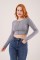 Ters Dikişli Basic Antrasit Body Bluz Ters Dikişli Basic Antrasit Body Bluz