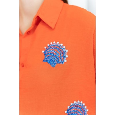 Oranj Deniz Kabuk Desenli Gömlek Oranj Deniz Kabuk Desenli Gömlek