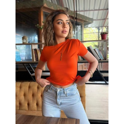 Kadın Kısa Kollu Tek Omuzu Açık Büzgülü Viskon Bluz Kadın Kısa Kollu Tek Omuzu Açık Büzgülü Viskon Bluz