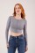 Ters Dikişli Basic Antrasit Body Bluz Ters Dikişli Basic Antrasit Body Bluz