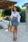 Cecile Denim Mini Etek 4015-17 Cecile Denim Mini Etek 4015-17