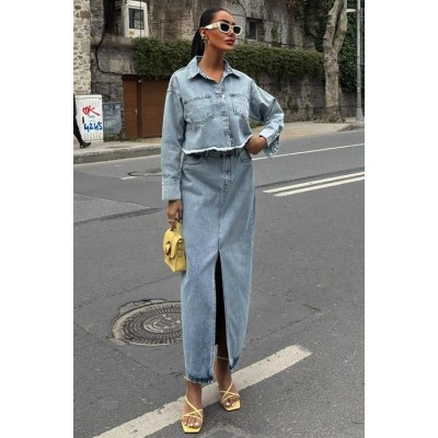 Veronika Yırtmaçlı Denim Takım 9913 Veronika Yırtmaçlı Denim Takım 9913
