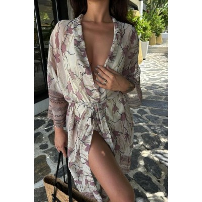 Sandra Desenli Şifon Kimono 5156-08 Sandra Desenli Şifon Kimono 5156-08