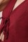 Ön Bağlama Detaylı Yelek Ve Pantolon Bordo İkili Takım Ön Bağlama Detaylı Yelek Ve Pantolon Bordo İkili Takım