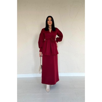 Bordo Gül Detaylı Takım Bordo Gül Detaylı Takım