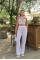 Vesna Keten Çizgili Crop Takım 9806-0025 Vesna Keten Çizgili Crop Takım 9806-0025