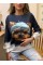 Kadın Uzun Kollu Bisiklet Yaka Köpek Baskılı şardonlu Dalgıç Bluz Kadın Uzun Kollu Bisiklet Yaka Köpek Baskılı şardonlu Dalgıç Bluz