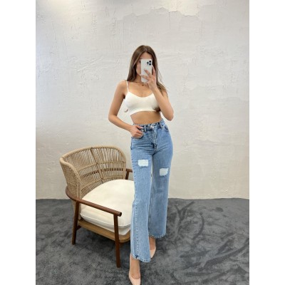 6373 DENİM SLIM PALAZZO FIT-MAVİ 6373 DENİM SLIM PALAZZO FIT-MAVİ