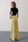 Pileli Bağcıklı Oversize Pantolon - Sarı Pileli Bağcıklı Oversize Pantolon - Sarı