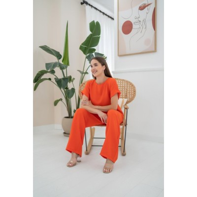 Oranj T-Shirt Ve Pantolon Takım Oranj T-Shirt Ve Pantolon Takım