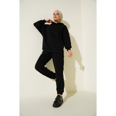 55434 Oversize Eşofman Takımı - Siyah 55434 Oversize Eşofman Takımı - Siyah