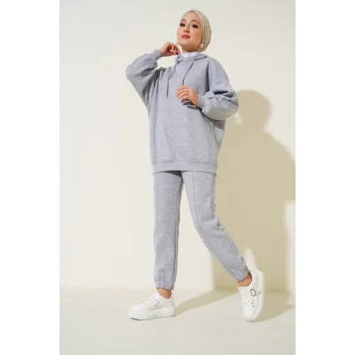 55434 Oversize Eşofman Takımı - Gri 55434 Oversize Eşofman Takımı - Gri