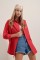 3900 Oversize Uzun Basic Gömlek - Kırmızı 3900 Oversize Uzun Basic Gömlek - Kırmızı
