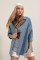 3900 Oversize Uzun Basic Gömlek - İndigo 3900 Oversize Uzun Basic Gömlek - İndigo