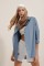 3900 Oversize Uzun Basic Gömlek - İndigo 3900 Oversize Uzun Basic Gömlek - İndigo