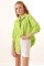 3900 Oversize Uzun Basic Gömlek - Çağla 3900 Oversize Uzun Basic Gömlek - Çağla