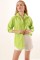 3900 Oversize Uzun Basic Gömlek - Çağla 3900 Oversize Uzun Basic Gömlek - Çağla