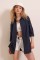 3900 Oversize Uzun Basic Gömlek - Lacivert 3900 Oversize Uzun Basic Gömlek - Lacivert