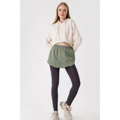 1888 Sweatshirt Ve Kazak Altı Gömlek Etek - Haki