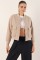 0688 Çift Cepli Bomber Ceket - Bej 0688 Çift Cepli Bomber Ceket - Bej