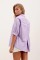 20213 Oversize Kısa Kol Basic Gömlek - Lila 20213 Oversize Kısa Kol Basic Gömlek - Lila