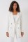 Beyaz Çift Düğmeli Çizgili Blazer Ceket 0699 Beyaz Çift Düğmeli Çizgili Blazer Ceket 0699