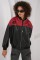 0698 Baskılı Suni Deri Bomber Ceket - Bordo 0698 Baskılı Suni Deri Bomber Ceket - Bordo