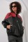 0698 Baskılı Suni Deri Bomber Ceket - Bordo 0698 Baskılı Suni Deri Bomber Ceket - Bordo