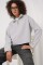 55449 Fermuarlı Yaka Örme Sweatshirt - Gri 55449 Fermuarlı Yaka Örme Sweatshirt - Gri